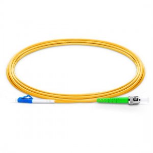 LC UPC to ST APC Simplex PVC/LSZH/OFNP 9/125 Single Mode Fiber Patch Cable LC UPC to ST APC Simplex PVC/LSZH/OFNP 9/125 Single Mode Fiber Patch Cable