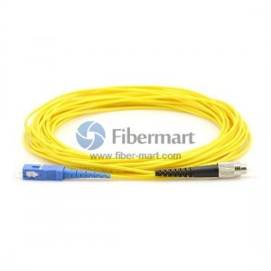 FC/UPC-SC/UPC Plenum(OFNP) Simplex 9/125 Single-mode Fiber Patch Cable FC/UPC-SC/UPC Plenum(OFNP) Simplex 9/125 Single-mode Fiber Patch Cable