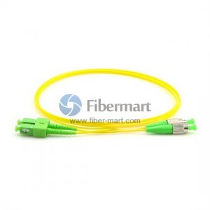 FC/APC to SC/APC Plenum(OFNP) Duplex 9/125 Single-mode Fiber Patch Cable FC/APC to SC/APC Plenum(OFNP) Duplex 9/125 Single-mode Fiber Patch Cable