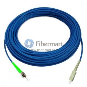 SC/UPC to ST/APC Simplex Singlemode 9/125 Armored Patch Cable SC/UPC to ST/APC Simplex Singlemode 9/125 Armored Patch Cable