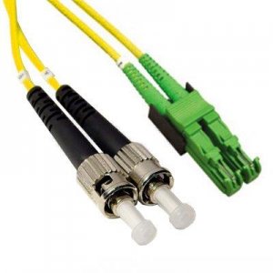 ST UPC to LSH APC Duplex PVC/LSZH/OFNP 9/125 Single Mode Fiber Patch Cable ST UPC to LSH APC Duplex PVC/LSZH/OFNP 9/125 Single Mode Fiber Patch Cable