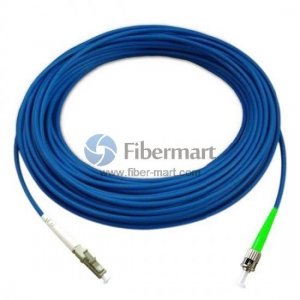 LC/UPC to ST/APC Simplex Singlemode 9/125 Armored Patch Cable LC/UPC to ST/APC Simplex Singlemode 9/125 Armored Patch Cable