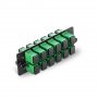 Fiber Adapter Panel with 12 SC APC Simplex OS2 Singlemode Adapters (Green), Zirconia Ceramic Fiber Adapter Panel with 12 SC APC Simplex OS2 Singlemode Adapters (Green), Zirconia Ceramic