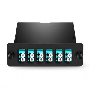 2x MTP Male to 6x LC Duplex, 50/50 Split Ratio, 12 Fibers, OM3 10GBASE TAP Cassette 2x MTP Male to 6x LC Duplex, 50/50 Split Ratio, 12 Fibers, OM3 10GBASE TAP Cassette
