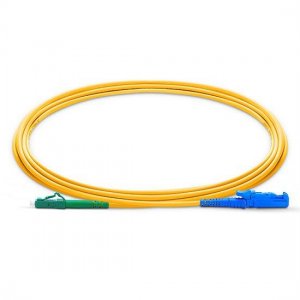 LC APC to E2000 UPC Simplex PVC/LSZH/OFNP 9/125 Single Mode Fiber Patch Cable LC APC to E2000 UPC Simplex PVC/LSZH/OFNP 9/125 Single Mode Fiber Patch Cable