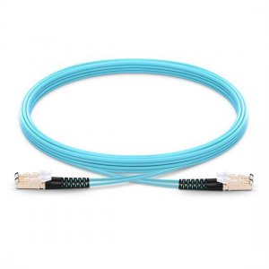 E2000 to E2000 Duplex PVC/LSZH/OFNP OM4 Multimode Fiber Optic Patch Cable E2000 to E2000 Duplex PVC/LSZH/OFNP OM4 Multimode Fiber Optic Patch Cable
