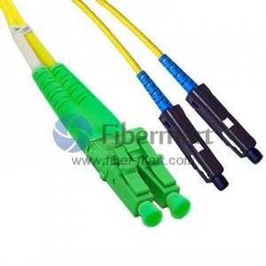 LC/APC to MU Duplex 9/125 Single-mode Fiber Patch Cable LC/APC to MU Duplex 9/125 Single-mode Fiber Patch Cable
