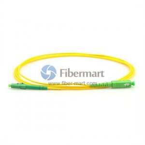 LC/APC to SC/APC Singlemode 9/125 Simplex Fiber Patch Cable LC/APC to SC/APC Singlemode 9/125 Simplex Fiber Patch Cable