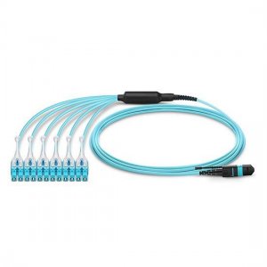 5M MTP Male to 6 LC UPC Duplex 12 Fibers OM3 Multimode HD Harness Cable, Polarity A, LSZH Bunch 5M MTP Male to 6 LC UPC Duplex 12 Fibers OM3 Multimode HD Harness Cable, Polarity A, LSZH Bunch