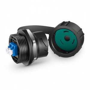 IP67 LC Duplex Bulkhead Adapter/Mating Sleeve with Dust Cap IP67 LC Duplex Bulkhead Adapter/Mating Sleeve with Dust Cap