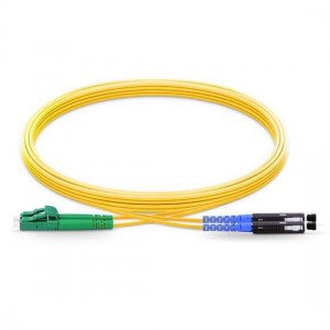 LC APC to MU Duplex PVC/LSZH/OFNP 9/125 Single Mode Fiber Patch Cable LC APC to MU Duplex PVC/LSZH/OFNP 9/125 Single Mode Fiber Patch Cable