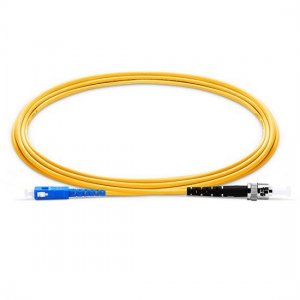 SC UPC to ST UPC Simplex PVC/LSZH/OFNP 9/125 Single Mode Fiber Patch Cable SC UPC to ST UPC Simplex PVC/LSZH/OFNP 9/125 Single Mode Fiber Patch Cable