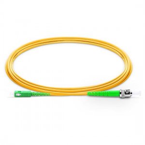 SC APC to ST APC Simplex PVC/LSZH/OFNP 9/125 Single Mode Fiber Patch Cable SC APC to ST APC Simplex PVC/LSZH/OFNP 9/125 Single Mode Fiber Patch Cable