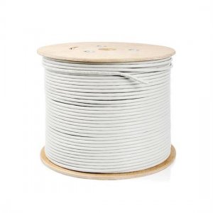 305m (1000ft) Spool Cat5e Unshielded(UTP) Solid PVC Bulk Ethernet CableWhite 305m (1000ft) Spool Cat5e Unshielded(UTP) Solid PVC Bulk Ethernet CableWhite