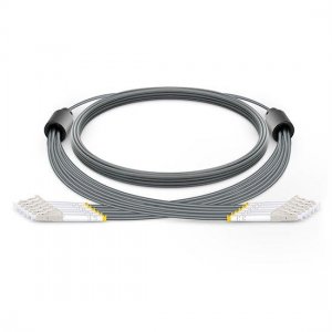 30m LC UPC to LC UPC 6 Fibers Multimode OM1 Armored Breakout Cable 3.0mm Legs 30m LC UPC to LC UPC 6 Fibers Multimode OM1 Armored Breakout Cable 3.0mm Legs