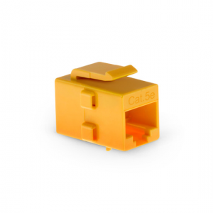 Cat5e RJ45 (8P8C) Unshielded Coupler Keystone Insert Module Yellow Cat5e RJ45 (8P8C) Unshielded Coupler Keystone Insert Module Yellow