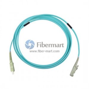 SC/UPC to E2000/UPC Simplex OM3 Multimode Armored Patch Cable SC/UPC to E2000/UPC Simplex OM3 Multimode Armored Patch Cable