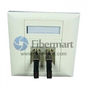 2-Port ST Bevel Fiber Optic Wall Plate Outlet 2-Port ST Bevel Fiber Optic Wall Plate Outlet