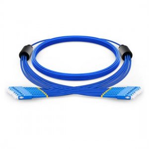 Custom SC to SC 8 Fibers Singlemode 9/125 Armored Breakout Cable 3.0mm Legs Custom SC to SC 8 Fibers Singlemode 9/125 Armored Breakout Cable 3.0mm Legs