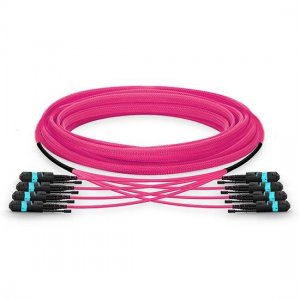 50M MTP Male to MTP Male 48 Fibers OM4 Multimode HD Trunk Cable, Polarity A, LSZH Bunch 50M MTP Male to MTP Male 48 Fibers OM4 Multimode HD Trunk Cable, Polarity A, LSZH Bunch