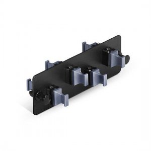 Fiber Adapter Panel with 4 MTP(12/24F) Keyup/Keydown Adapters (Black), Horizontal Fiber Adapter Panel with 4 MTP(12/24F) Keyup/Keydown Adapters (Black), Horizontal