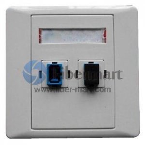 2-Port SC Fiber Optic Wall Plate Outlet 2-Port SC Fiber Optic Wall Plate Outlet