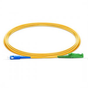 SC UPC to E2000 APC Simplex PVC/LSZH/OFNP 9/125 Single Mode Fiber Patch Cable SC UPC to E2000 APC Simplex PVC/LSZH/OFNP 9/125 Single Mode Fiber Patch Cable