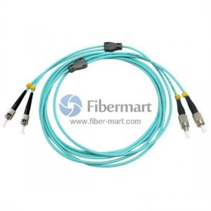 FC-ST Duplex OM4 Multimode Armored Fiber Patch Cable FC-ST Duplex OM4 Multimode Armored Fiber Patch Cable
