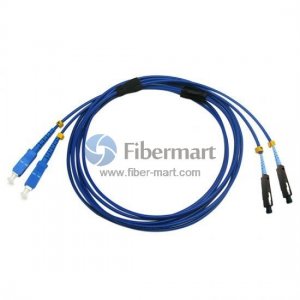 SC/UPC to MU/UPC Duplex Singlemode 9/125 Armored Patch Cable SC/UPC to MU/UPC Duplex Singlemode 9/125 Armored Patch Cable