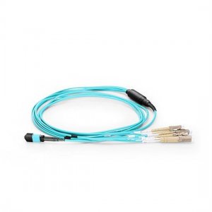 8 Fibers OM3 12 Strands MPO Harness Cable 3.0mm LSZH/Riser