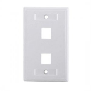 Two Ports Keystone Single Gang Wall Plate Two Ports Keystone Single Gang Wall Plate