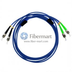 ST/UPC to ST/APC Duplex Singlemode 9/125 Armored Patch Cable ST/UPC to ST/APC Duplex Singlemode 9/125 Armored Patch Cable