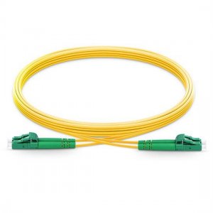 2M LC APC to LC APC Duplex 2.0mm PVC(OFNR) 9/125 Single Mode Fiber Patch Cable