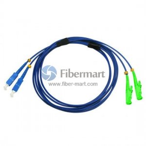SC/UPC to E2000/APC Duplex Singlemode 9/125 Armored Patch Cable SC/UPC to E2000/APC Duplex Singlemode 9/125 Armored Patch Cable