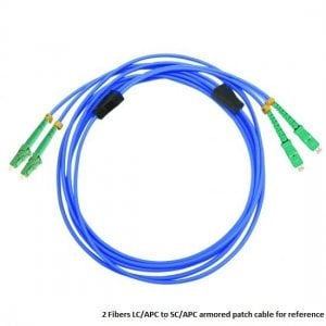 Custom LC to ST 8 Fibers Singlemode 9/125 Armored Breakout Cable 3.0mm Legs Custom LC to ST 8 Fibers Singlemode 9/125 Armored Breakout Cable 3.0mm Legs