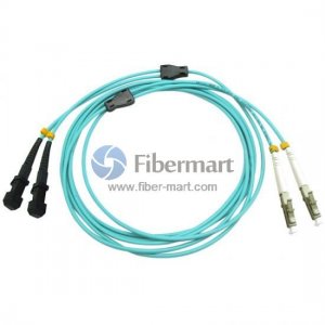 LC-MTRJ Duplex OM4 Multimode Armored Fiber Patch Cable LC-MTRJ Duplex OM4 Multimode Armored Fiber Patch Cable