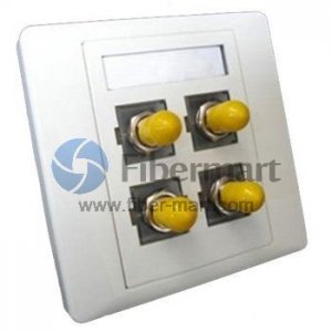 Salida de placa de pared de fibra óptica ST de 4 puertos Salida de placa de pared de fibra óptica ST de 4 puertos