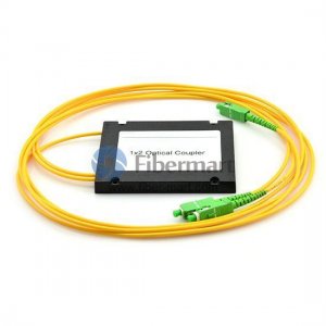 FBT 1x2 Splitter monomodo doble ventana de fibra de distribuidor con caja de ABS FBT 1x2 Splitter monomodo doble ventana de fibra de distribuidor con caja de ABS