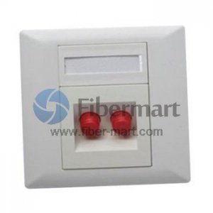 Salida de placa de pared de fibra óptica biselada FC de 2 puertos Salida de placa de pared de fibra óptica biselada FC de 2 puertos