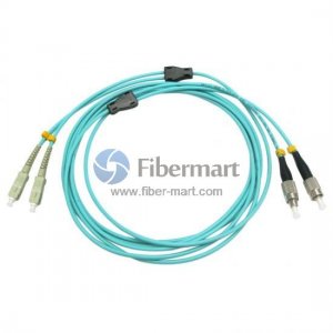 FC/UPC to SC/UPC Duplex OM3 Multimode Armored Patch Cable FC/UPC to SC/UPC Duplex OM3 Multimode Armored Patch Cable
