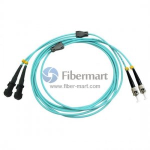 ST-MTRJ Duplex OM4 Multimode Armored Fiber Patch Cable ST-MTRJ Duplex OM4 Multimode Armored Fiber Patch Cable