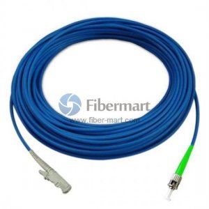 ST/APC to E2000/UPC Simplex Singlemode 9/125 Armored Patch Cable ST/APC to E2000/UPC Simplex Singlemode 9/125 Armored Patch Cable