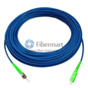 SC/APC to ST/APC Simplex Singlemode 9/125 Armored Patch Cable SC/APC to ST/APC Simplex Singlemode 9/125 Armored Patch Cable