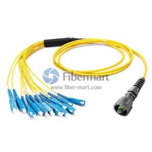 12 Fibers IP67 MPO à la norme LC/SC/ST/FC Câble patch en Fibre monomode imperméable