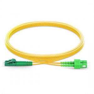 Câble de raccordement à fibre optique monomode 9/125 LC APC vers SC APC Duplex 2,0 mm PVC (OFNR) 2 m Câble de raccordement à fibre optique monomode 9/125 LC APC vers SC APC Duplex 2,0 mm PVC (OFNR) 2 m