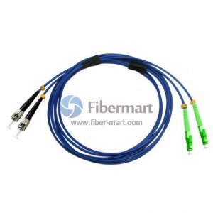 LC/APC to ST/UPC Duplex Singlemode 9/125 Armored Patch Cable LC/APC to ST/UPC Duplex Singlemode 9/125 Armored Patch Cable