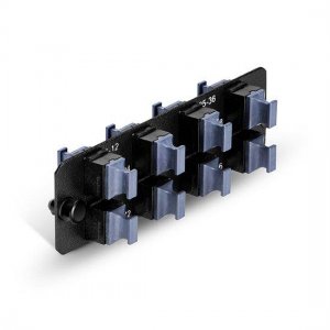 Panneau adaptateur fibre avec 8 adaptateurs MTP(12/24F) Keyup/Keydown (noir), horizontal Panneau adaptateur fibre avec 8 adaptateurs MTP(12/24F) Keyup/Keydown (noir), horizontal