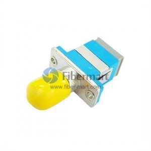 Adaptateur fibre métal/plastique simplex hybride SC vers ST Adaptateur fibre métal/plastique simplex hybride SC vers ST