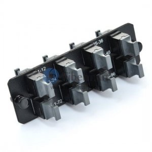 Panneau adaptateur fibre MPO/MTP 8 ports compatible avec les panneaux de brassage Panduit Opticom ou QuickNet et les boîtiers fibre Panneau adaptateur fibre MPO/MTP 8 ports compatible avec les panneaux de brassage Panduit Opticom ou QuickNet et les boîtiers fibre