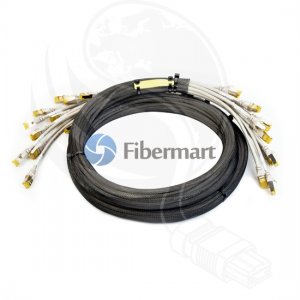 20 m (65,6 pieds) 12 fiches à 12 fiches CAT6A Câble de jonction en cuivre pré-connectorisé blindé 20 m (65,6 pieds) 12 fiches à 12 fiches CAT6A Câble de jonction en cuivre pré-connectorisé blindé